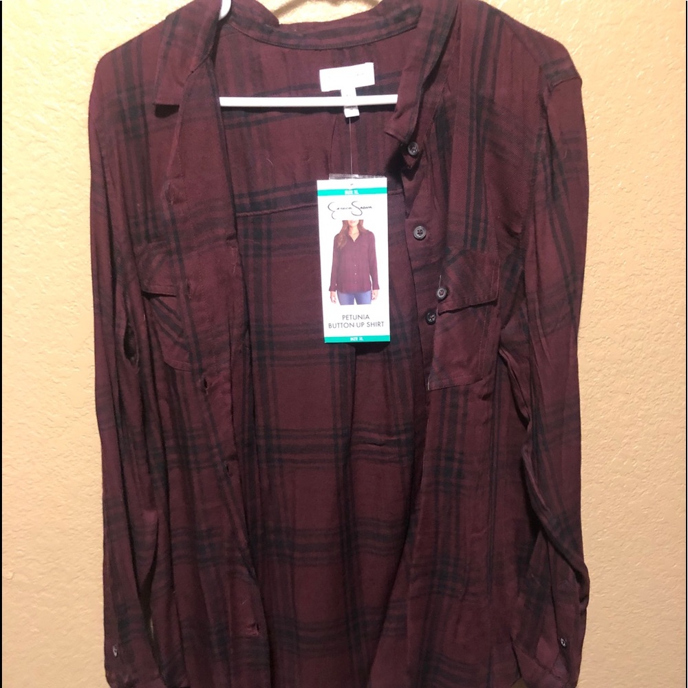 BRAND NEW WITH TAGS adorable plaid shirt